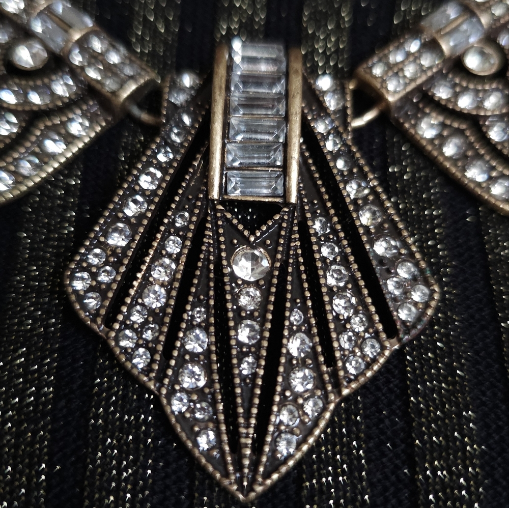 Ben-Amun Deco Style Necklace. Art Deco Necklace. Deco Wedding Jewelry. - Picture 5 of 11